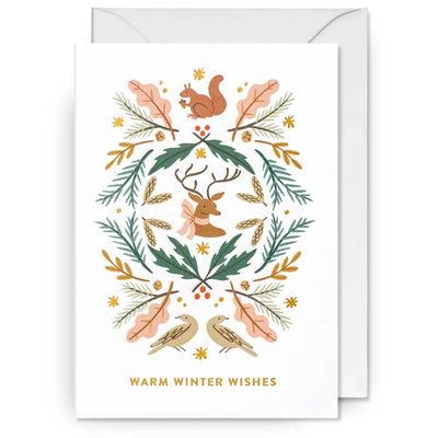 כרטיס ברכה: Warm Winter Wishes Animals