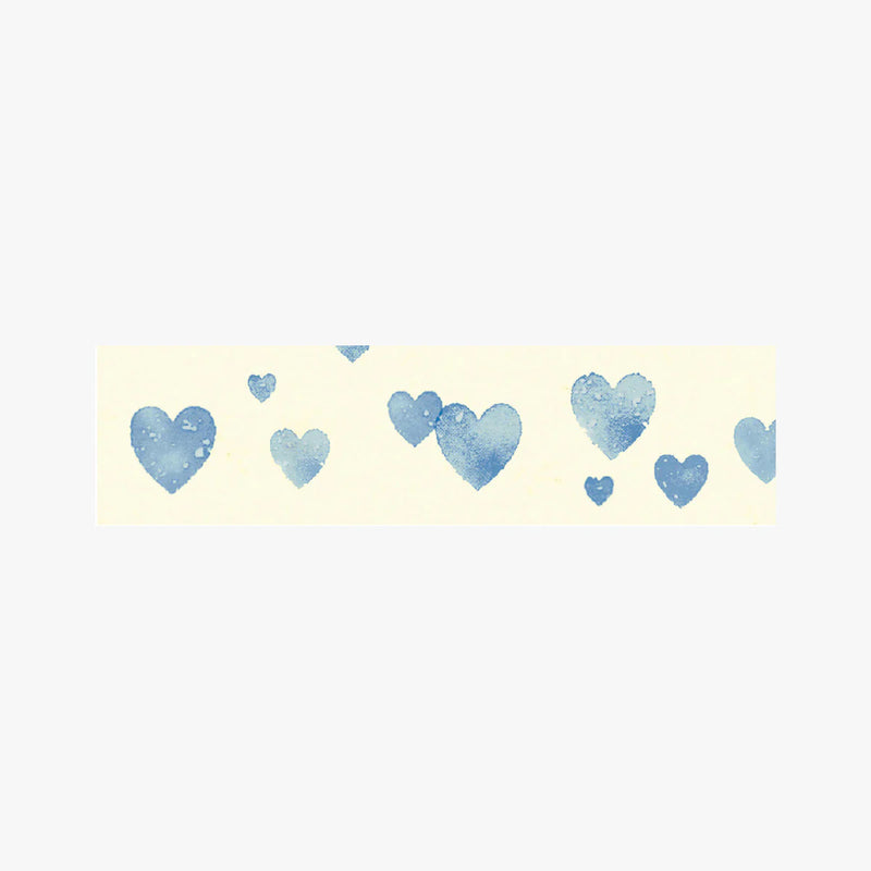 וואשי טייפ : heart stamp blue