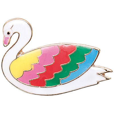 סיכת אמייל: Swan Multicolor