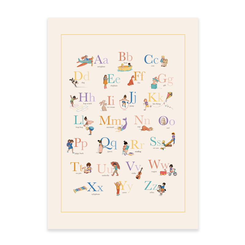 פרינט: Alphabet print A3